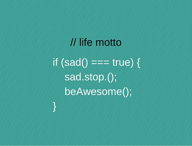 Life motto code joke